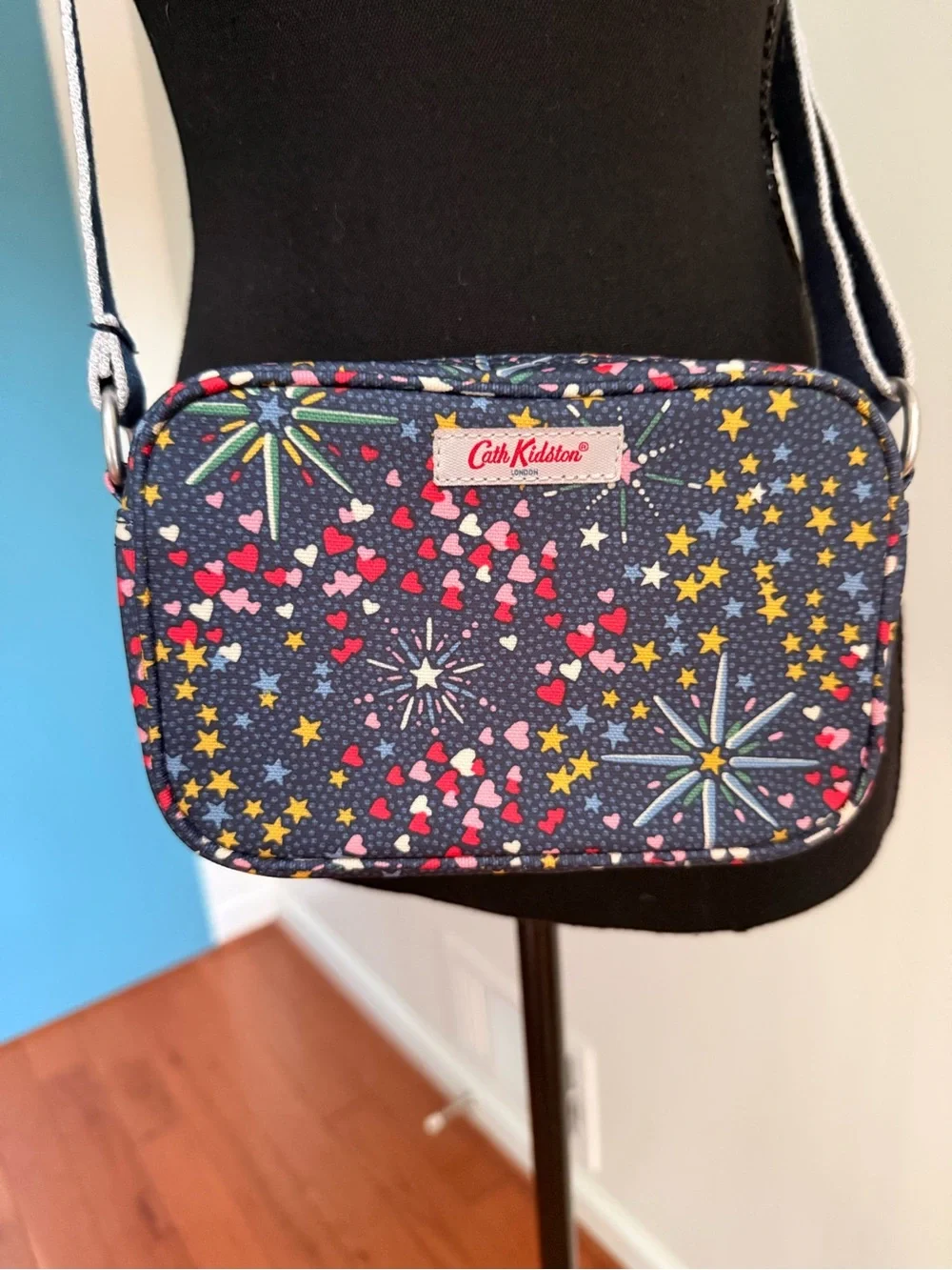 Cath Kidston Fireworks & Hearts Navy Mini Crossbody Camera Bag